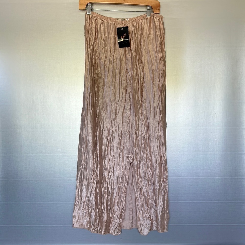 Maxi granny core ripple skirt size xl lee anderson nwt cottage core thin…